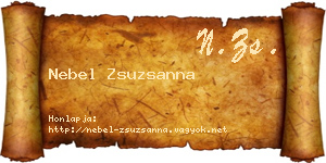 Nebel Zsuzsanna névjegykártya