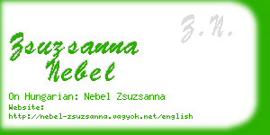 zsuzsanna nebel business card